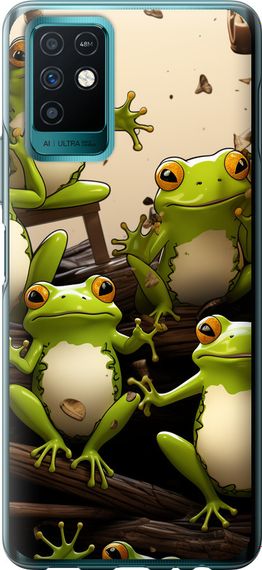 Чехол на Infinix Note 10 Жабки "5656u-2763-17620"