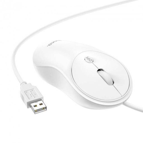 Мышь проводная оптическая HOCO GM13 White