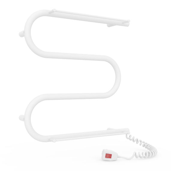 Електрична рушникосушарка Laris Зебра Змійовик 25 ЧФ3 500 х 500 з 2-ма поличками Е (підкл. справа)