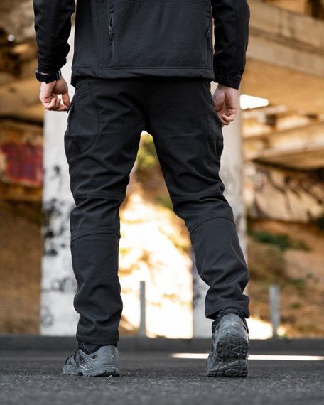 Міські тактичні штани MAXIMUS софтшел black ПП7981 | Зображення 3