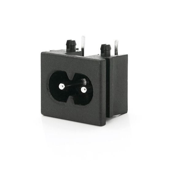 Двухконтактный разъем AC018 папа, 250V, 10A, под пайку