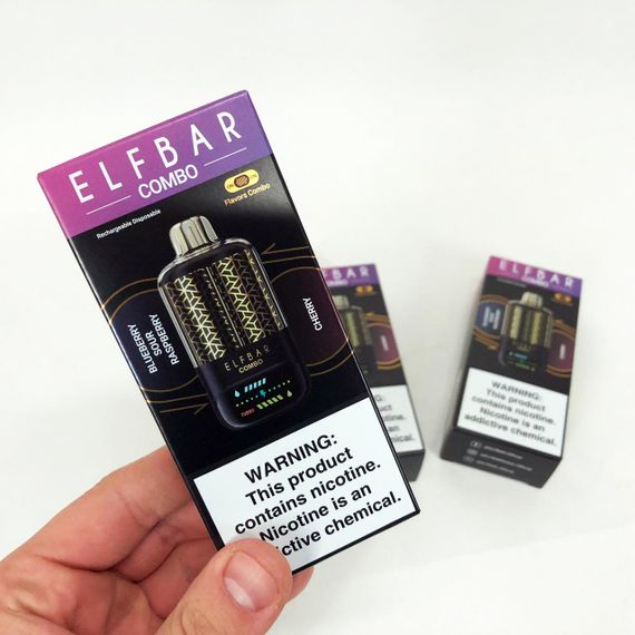 ELF BAR COMBO 25000. Перемикання смаків. Чорниця Кисла Малина / Вишня (Blueberry Sour Raspberry / Cherry) | Зображення 2
