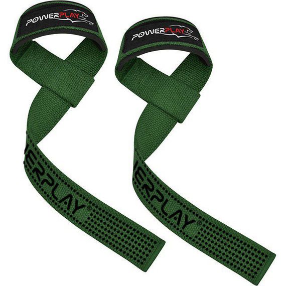 Лямки для тяги Паверплей 7064 Lifting Gym Straps Зелені | Зображення 2