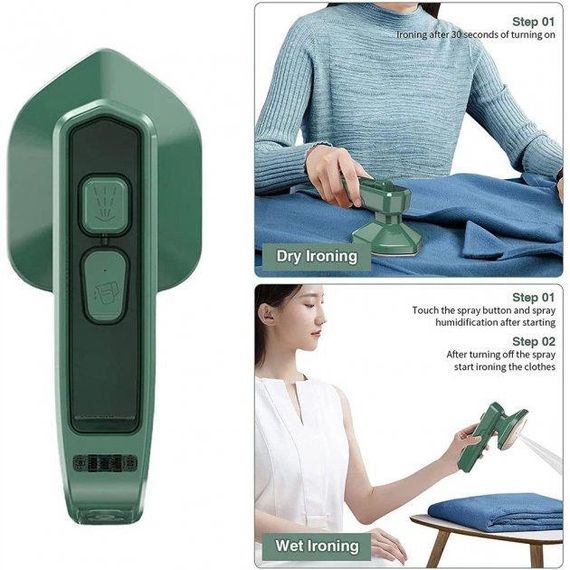 Праска міні з відпарювачем 2 в 1 Dry Iron With Spray FZ-688 30 Вт зелений | Зображення 5