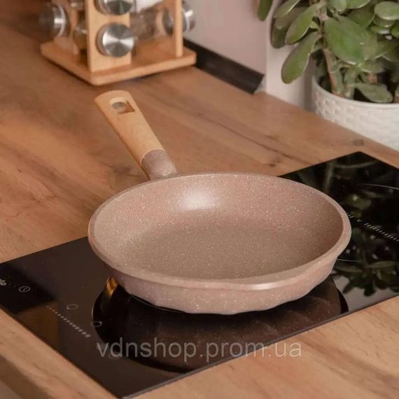 Алюминиевая сковорода 2,8 л с мраморным антипригарным покрытием Ø 28 см, толстое дно MGC кофейный HP-4-420CO | Зображення 1