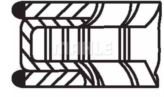 Кільця поршневі VAG 81,51 AEK/AFT/AHL 1,2/1,5/2,0 , MAHLE/KNECHT (03301N2) | Зображення 2