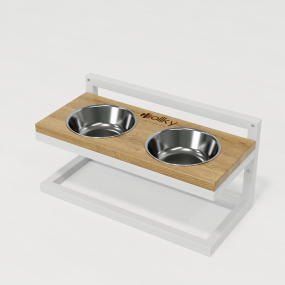 Миски на подставке с регулировкой высоты Hollky Flex S FS-422523-WHNT