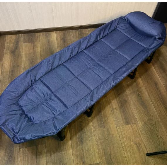 Шезлонг раскладной 66×200 см синий • Садовый пляжный лежак 66×200 см для дачи кемпинга отдыха на природе и террасы | Зображення 1