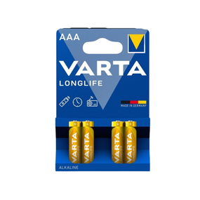 Батарейка лужна ААА/LR03 (бл-4шт) VARTA Longlife