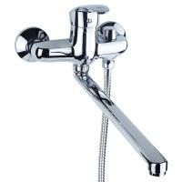 Змішувач NL d40мм для ванної гусак прямий 350мм дивертор вбуд.картрідж Aquatica