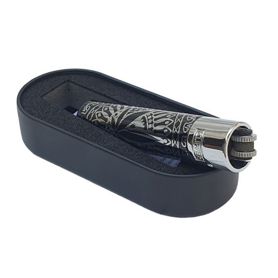 Запальничка газова кліппер Clipper Metal Leaves Premium Silver | Зображення 1