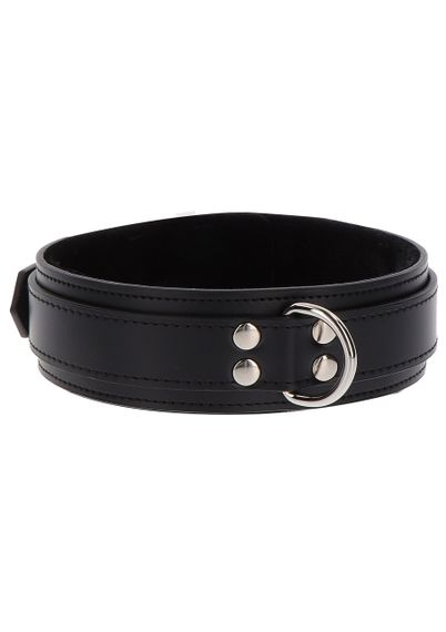 Нашийник з D-подібним кільцем та заклепками Taboom, веганська шкіра, чорний, 44 см | Зображення 2