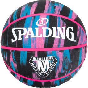 Мяч баскетбольный Spalding Marble Series блакитний, рожевий, чорний Уні 7 84400Z (689344406473)