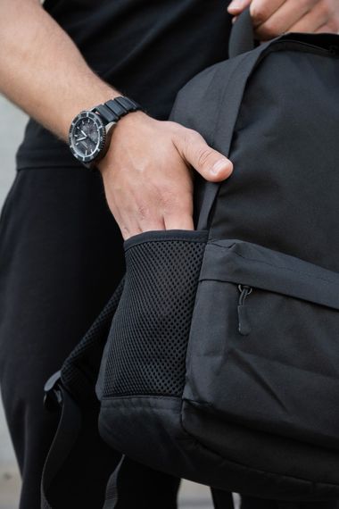 Міський молодіжний рюкзак-портфель Without Minic Reflective для ноутбука Black | Зображення 4