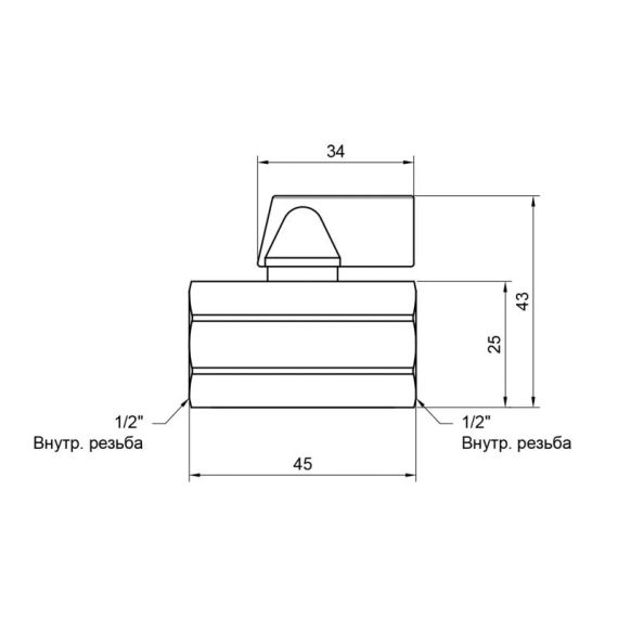 Кран кульовий Thermo Alliance Standart "Mini" 1/2" ВР SD187W15 | Зображення 1