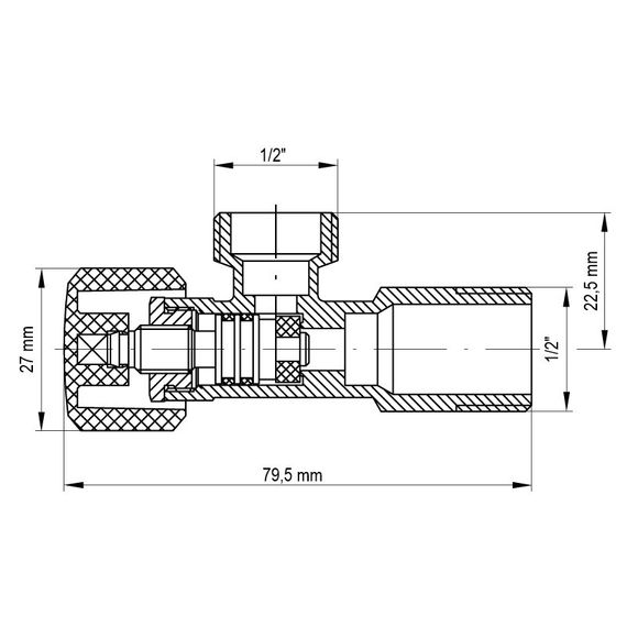 Кран вентильний Koer 1/2x1/2 (KR.510) (KR0146) | Зображення 1