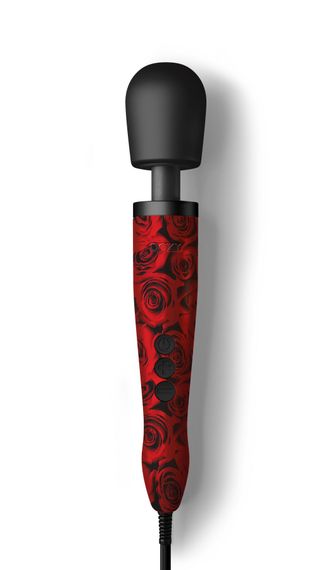 Вібромасажер DOXY Original ROSE PATTERN, дуже потужний, живлення 220В, пульсівні вібрації | Зображення 1
