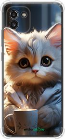 Чохол на Samsung Galaxy A03 A035F Білий кіт "5646sp-2499-2448"
