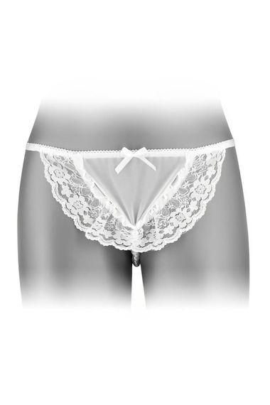 Трусики-стрінги із перлиною ниткою Fashion Secret KATIA Білі S/M/L