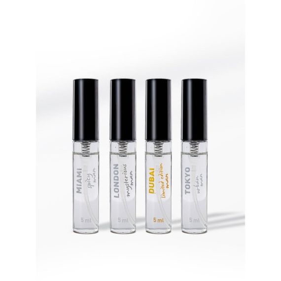 Набір парфумів для чоловіків з феромонами HOT LMTD Pheromone Perfume Мen, 4x5 мл Sex Aura | Зображення 1