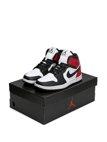 Женские кроссовки N-ik-e Air Jordan 1 Retro HD White Black Red , Вьетнам , весна/лето/осень 37 | Зображення 1