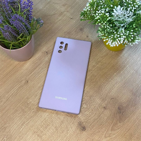 Чехол-накладка силикон с микрофиброй Samsung Galaxy Note 10 Plus  Фиолетовый