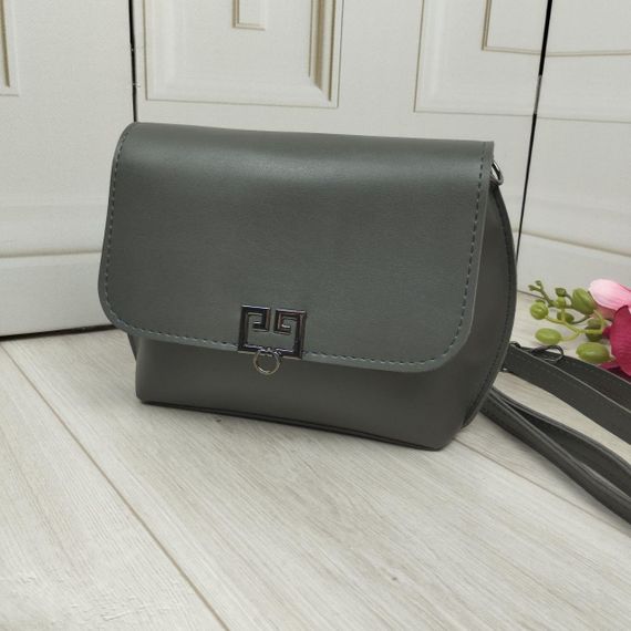 Маленькая сумка через плечо крос-боди Серая Графит | Зображення 6