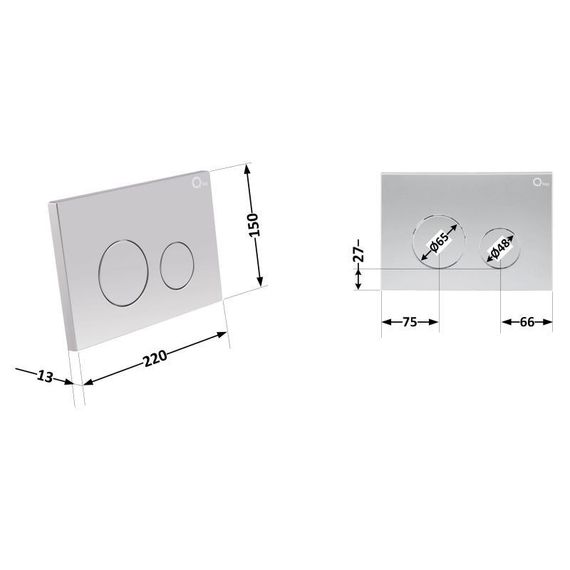Панель змиву для унітаза Qtap Nest QT0111M11111SAT | Зображення 1