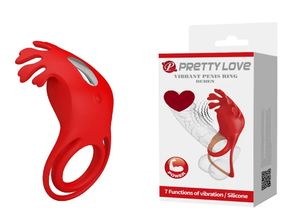 Кільце рекційне Pretty Love — Vibration Penis Ring Ruben Red Sex Aura