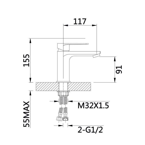 Смеситель для раковины Qtap Aries QTARI270CRM45557 Chrome | Зображення 1