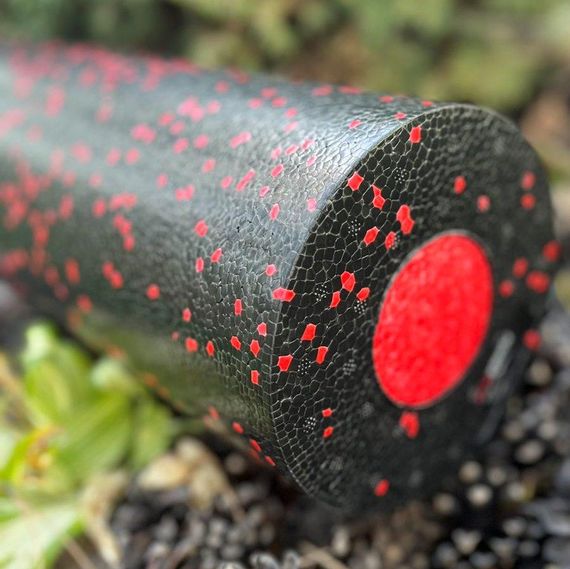 Масажний ролик (роллер) гладкий Паверплей PP-4348 2 in 1 EPP Foam Roller Чорно/Червоний (33x14см.) | Зображення 4