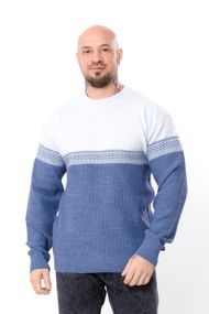 Утеплений чоловічий джемпер прямого крою Носи своє XXL Синій (p-18075-213435)