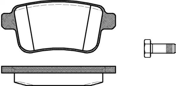 Колодки гальмівні kangoo 08-, WOKING (P1252300) | Зображення 3