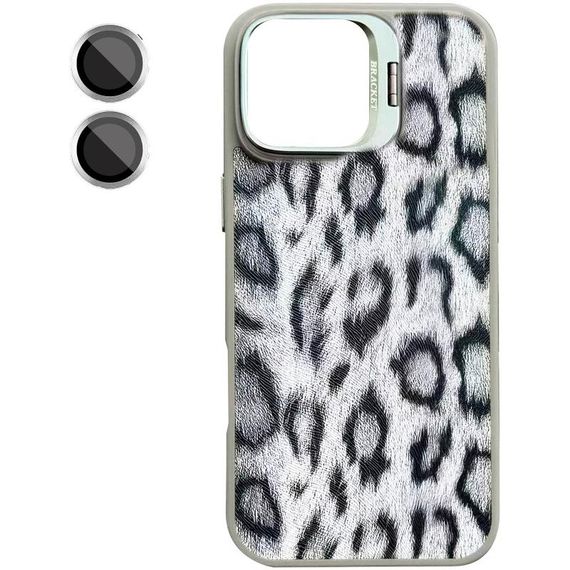Чохол TPU+PC Wild Leopard with Magnetic Fit and Lens для Apple iPhone 17 (6.3") Grey | Зображення 2
