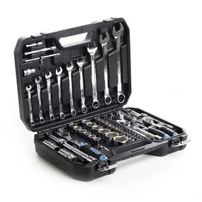 Набор насадок с гаечными ключами CrV ¼, ½ ( 90Т) (82 шт) APRO