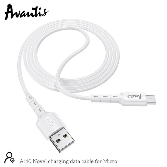 Кабель Avantis A110 Novel USB – Micro- белый | Зображення 3