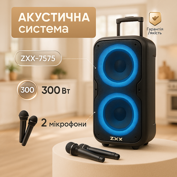 Потужна переносна акустична колонка, Музична колонка з блютузом і флешкою блютуз світиться LE-90