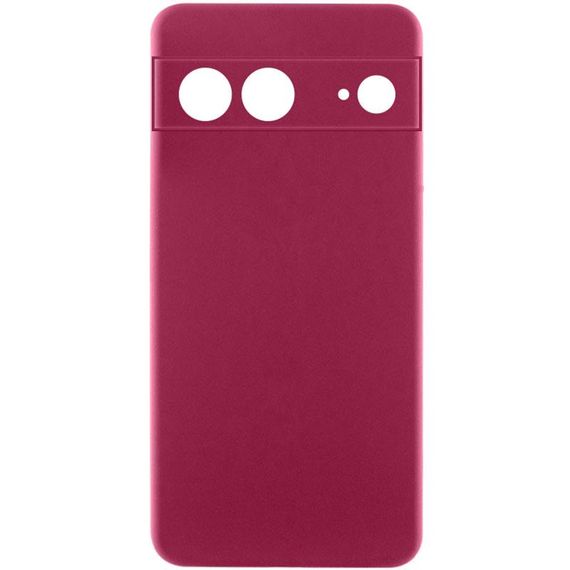 Чохол Silicone Cover Ummi Lakshmi Full Camera (AA) для Google Pixel 7 Бордовий / Marsala