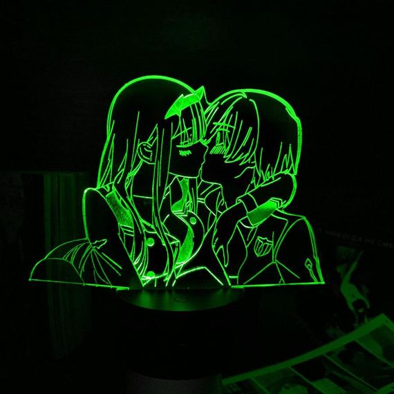 Акриловый светильник-ночник Darling in the Franxx зеленый tty-n002187