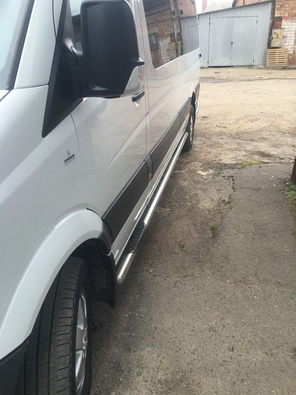 Боковые трубы (2 шт., нерж.) d60, Long-ExtraLong для Mercedes Sprinter 2006-2018 гг | Зображення 1