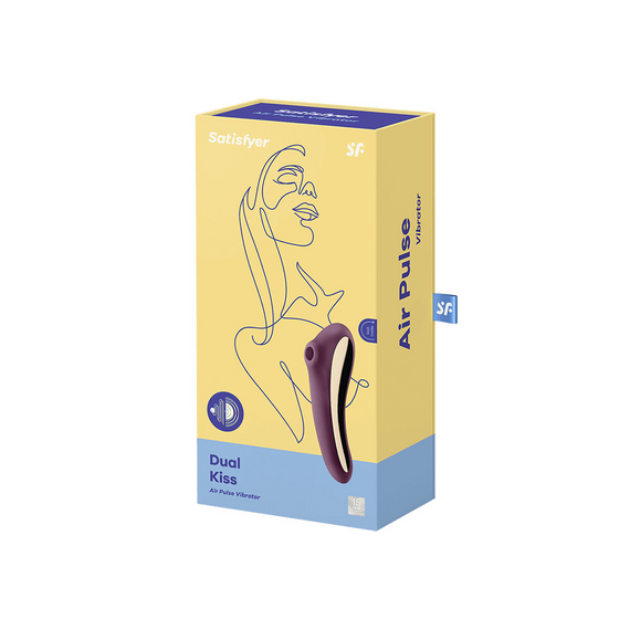 Вакуумний стимулятор Satisfyer Dual Kiss Фіолетовий Sex Aura | Зображення 4