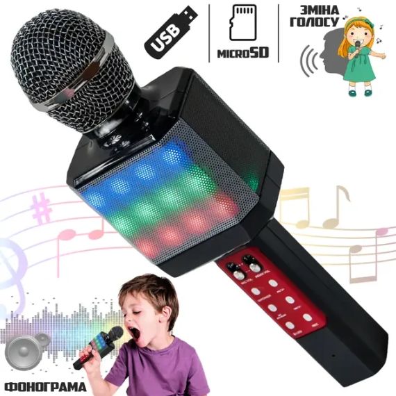 Бездротовий Bluetooth мікрофон WS-1828 Мікрофон із вбудованим динаміком | Зображення 3