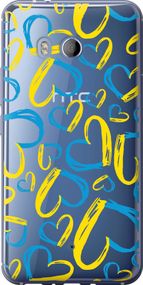 Чехол на HTC U11 Сердца UA "5292u-1007-17620"