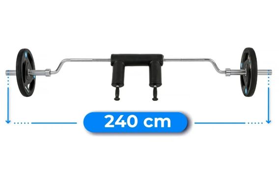 Гриф олімпійський для присідань Thunder 244/50 (SQUAT-BAR-224/50) | Зображення 1