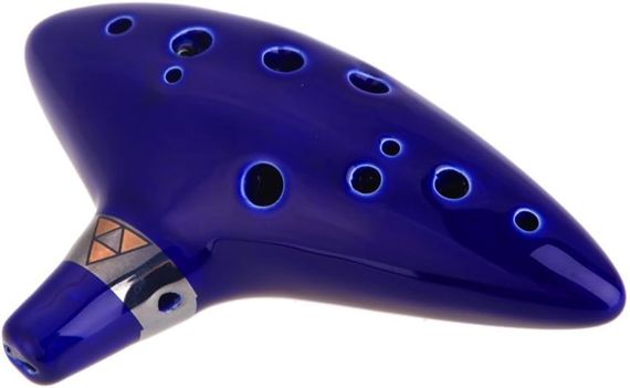 Окарина Alfabeto OC12-BL // Ceramic Ocarina (Blue) (зозуля, свищик, свисткова флейта)