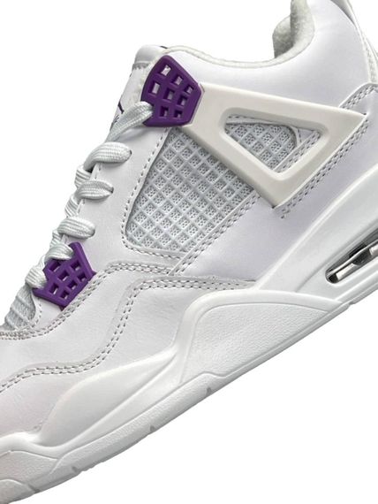 Зимові жіночі кросівки Air Jordan Retro 4 Fleece Termo  White Purple W , В'єтнам 40 25.5 | Зображення 4