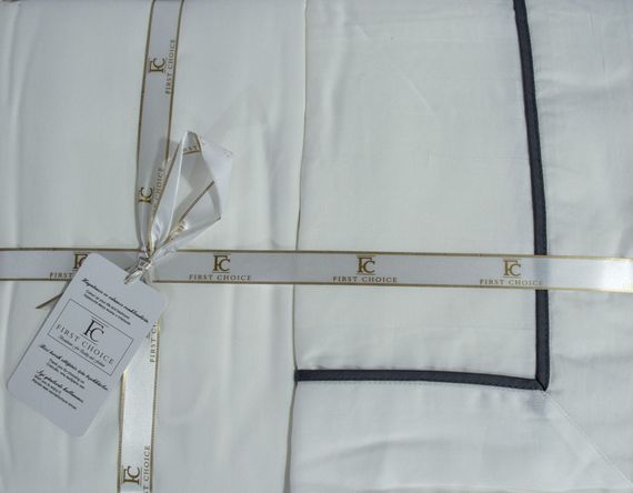 Постільна білизна First Choice Deluxe Satin 160 х 220 см сімейний Novel Line White | Зображення 2