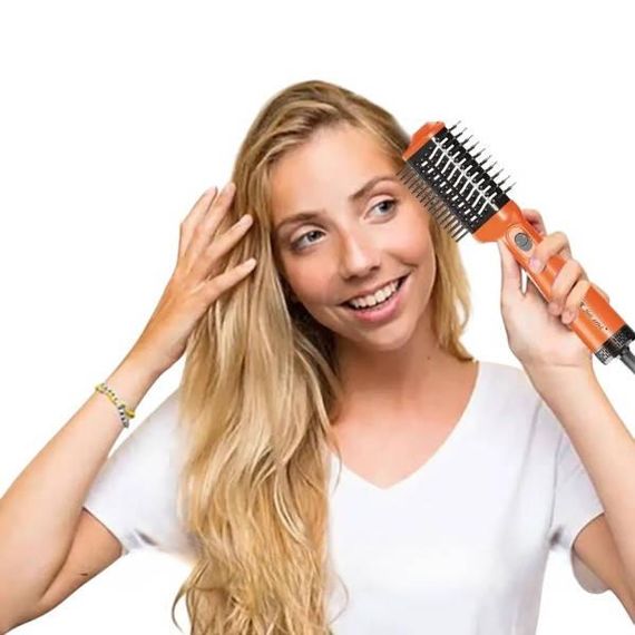 Фен-щетка для укладки волос VGR V497 Оранжевый