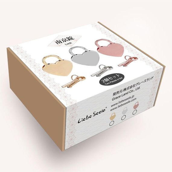 Замочок Liebe Seele Heart Shape Padlock Silver (2 шт.) sexstyle | Зображення 2