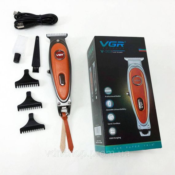 Аккумуляторный универсальный триммер для стрижки VGR V-263, Классная машинка для стрижки волос KG-91 | Зображення 4